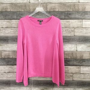 Ralph Lauren pink scoop neck w/ flair out detail L